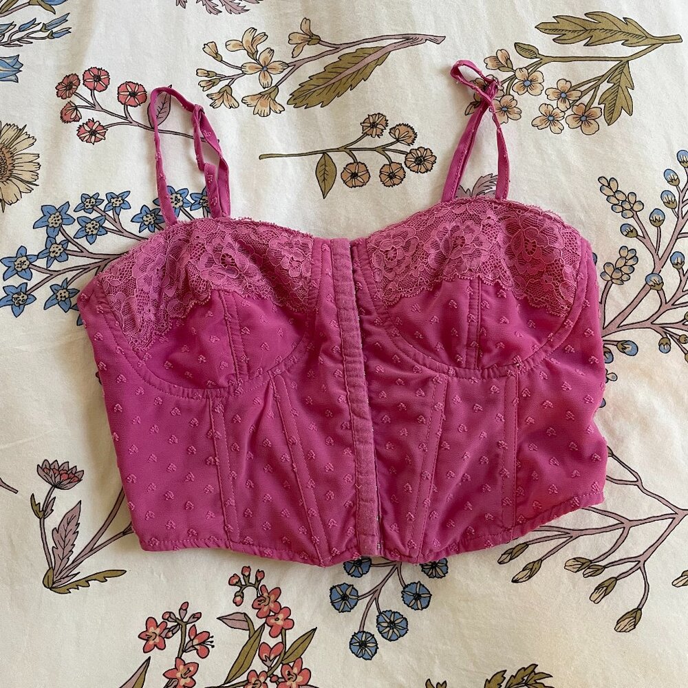 pink corset top!